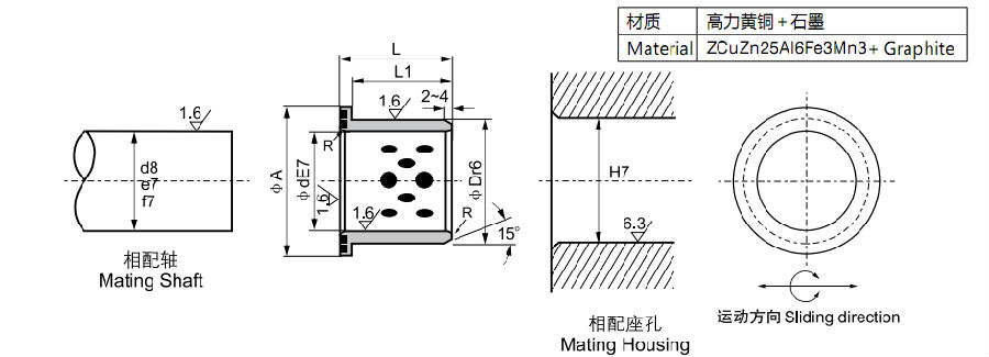 CHB-JDBB Bronze Self-Lubricating Bearing