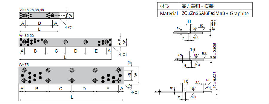 CHB-JSP Bronze Self-Lubricating Bearing